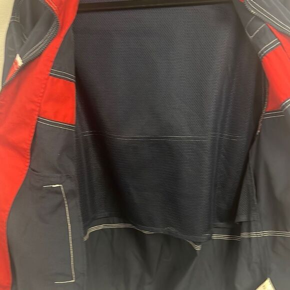 Vintage 90s Ellesse Perugia Italia Men's Navy Blue & Red Windbreaker Size S - Picture 7 of 11